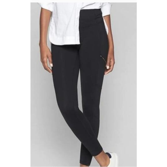 Athleta Size XS Metro Drifter Tight Leggings Black Zipper Pockets Womens Workout - Picture 1 of 12